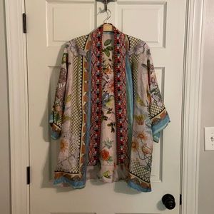Johnny Was silk kimono xs